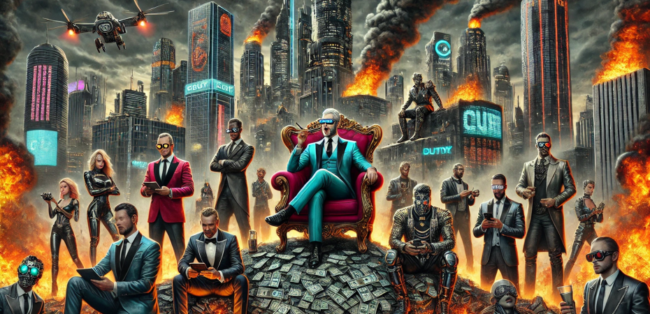 Billionaires astride the smoking ruins of reality